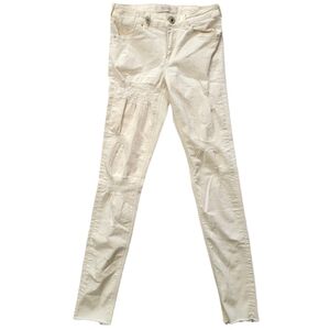 Scotch Soda Amsterdam's Blauw Midrise Distressed La Parisienne Skinny 26 White
